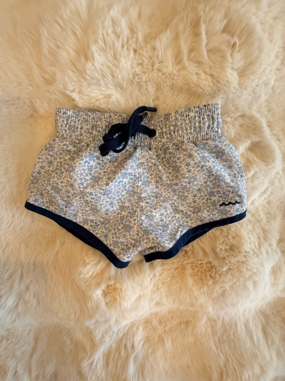 Minnow Light Blue Floral Swim Shorts.